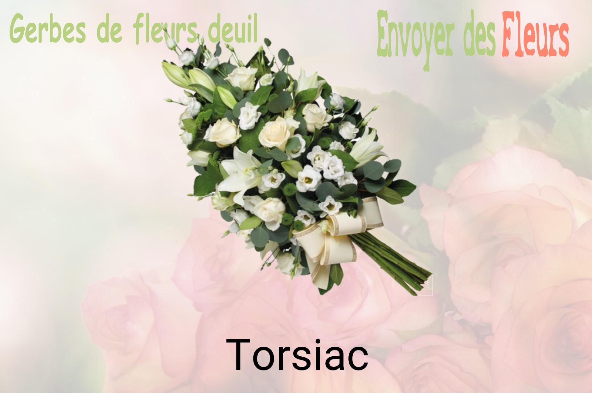 Gerbe de fleurs de deuil livrée à Torsiac